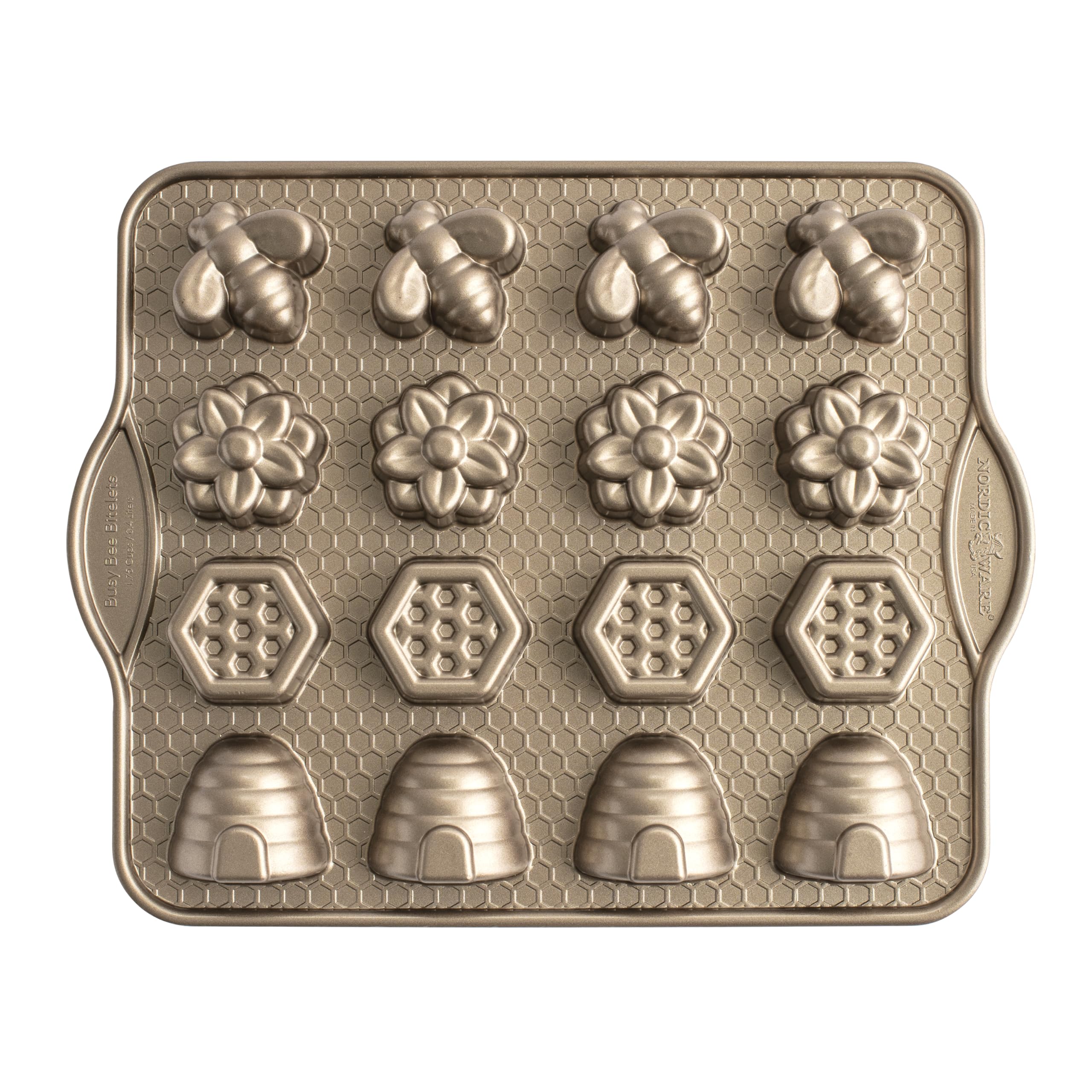 Nordic Ware 94777 Busy Bee 1.75-Cup Bitelet Pan Toffee