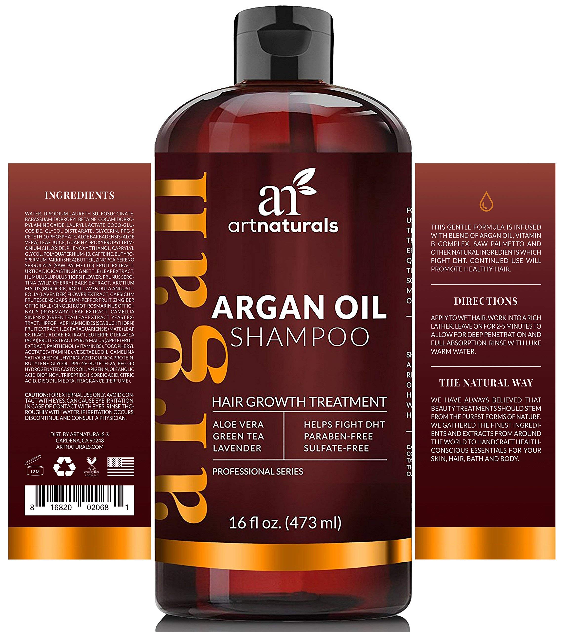 Art Naturals Organic Argan Oil Hair Loss Shampoo for Hair Regrowth 16