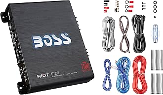 BOSS Audio BOSS Audio R1100MK Riot 1100 Watt Monoblock Class A/B 2 t Ohm Stable Monoblock Car Amplifier With 8 Gauge Amplifier Installation Kit