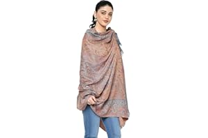 Weavers Villa Women's Pashmina Wool Blend Indian Handicraft Woven Shawls, Scarf, Wraps [Large Size: 40" X 80"]