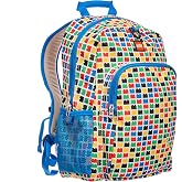 LEGO Iconic Prints Kids School Backpack Bookbag, for Travel, On-the-Go, Back to School, Boys and Girls, with Adjustable Padded Straps and Fun patterns, Checkered Brick