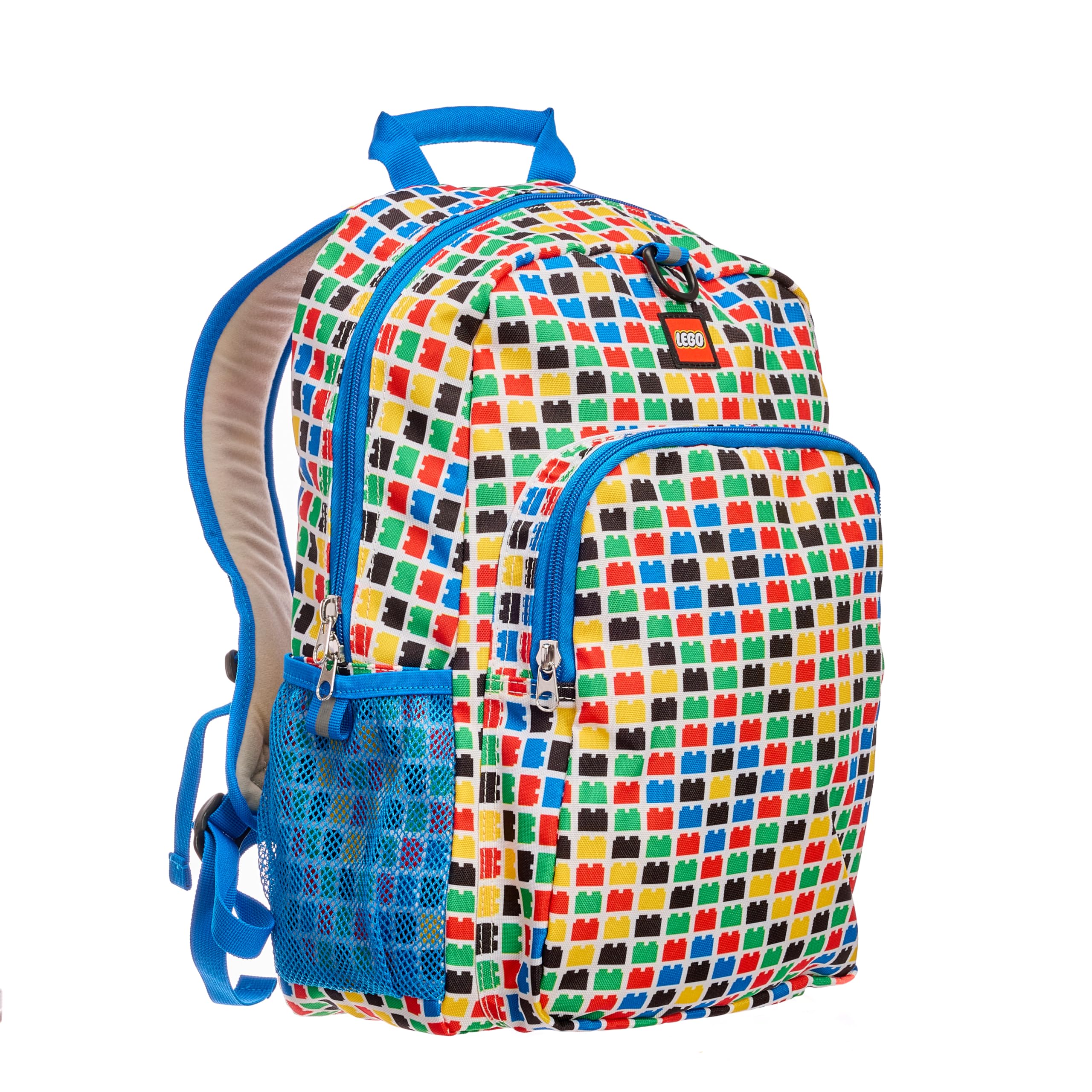 LEGO Iconic Prints Kids School Backpack Bookbag, for Travel, On-the-Go, Back to School, Boys and Girls, with Adjustable Padded Straps and Fun patterns, Checkered Brick Image
