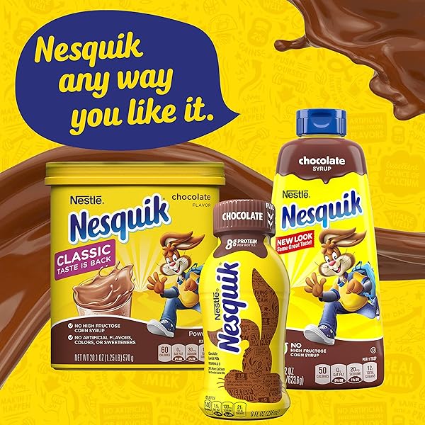 NESQUIK CHOCOLATE LOWFAT MILK, READY TO DRINK