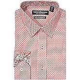 Nick Graham Long Sleeve Olives Circle Dress Shirt for Men, Wrinkle Free Men’s Dress Shirt with Performance Fabric