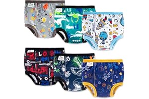 Max Shape 6 Pack Potty Training Underwear for Boys,Washable Baby Boy Toilet Training Pants Training Underwear Fit 2T-6T