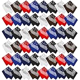 Winterlace 48 Pack Bandanas, Unisex One-Sided Print Paisley Retro Head Wrap Necktie Face Cover Bulk