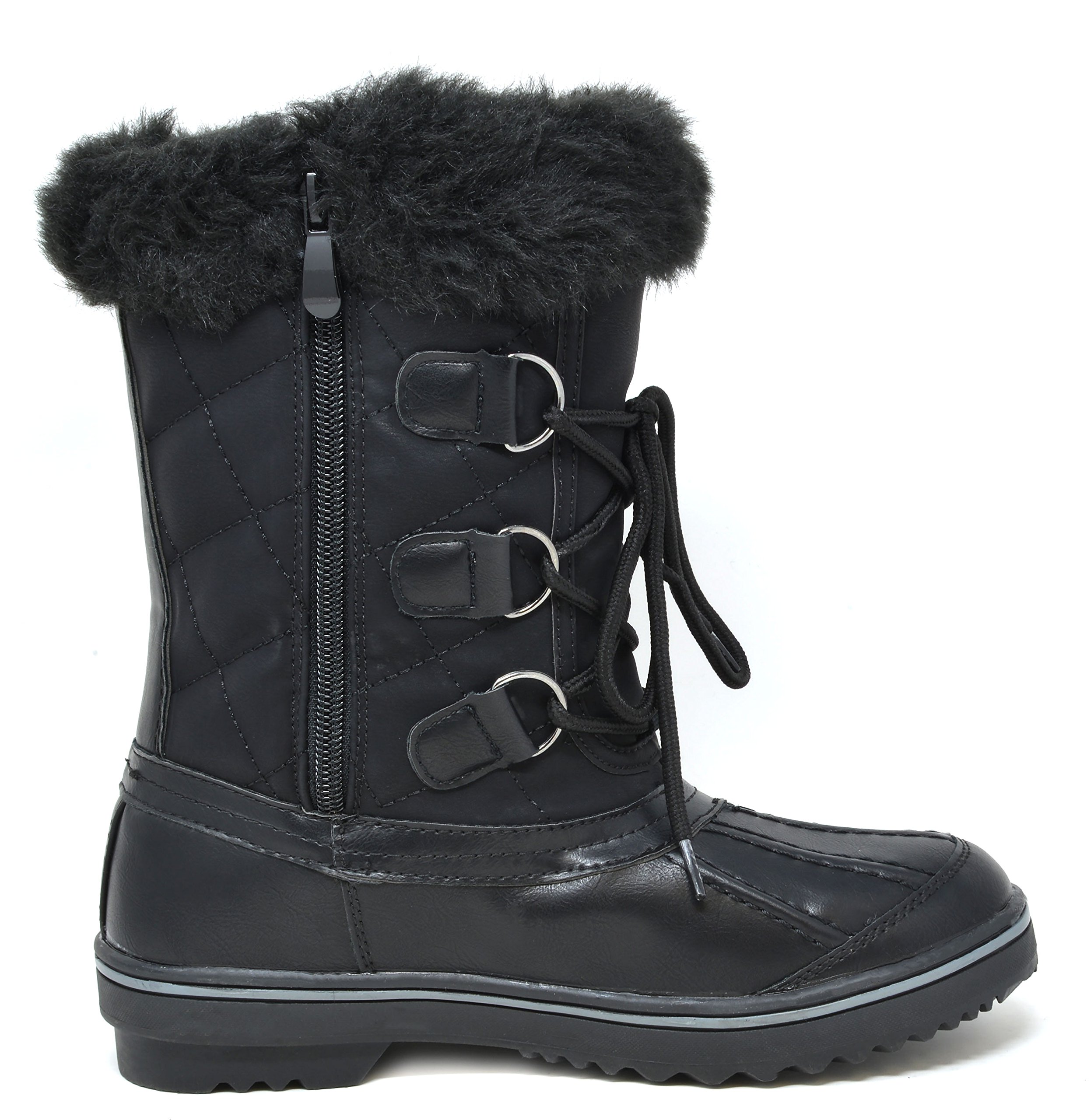 DREAM PAIRS Women's Swiss-Low Black Mid Calf Winter Snow Boots Size 9 M US - Image 4