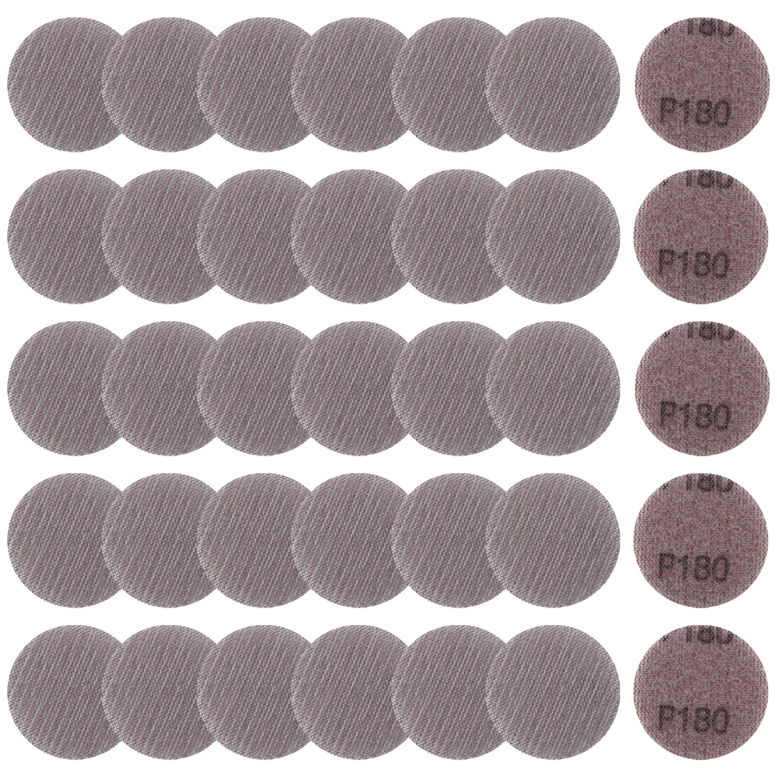 LEONTOOL 2 Inch Mesh Abrasive Mesh Sandpaper Hook and Loop Sanding Discs 180 Grit, Pack of 35 Dust Free Net Sandpaper Abrasives Pads Drywall Sander Sandpaper for Metal, Wood, Composites