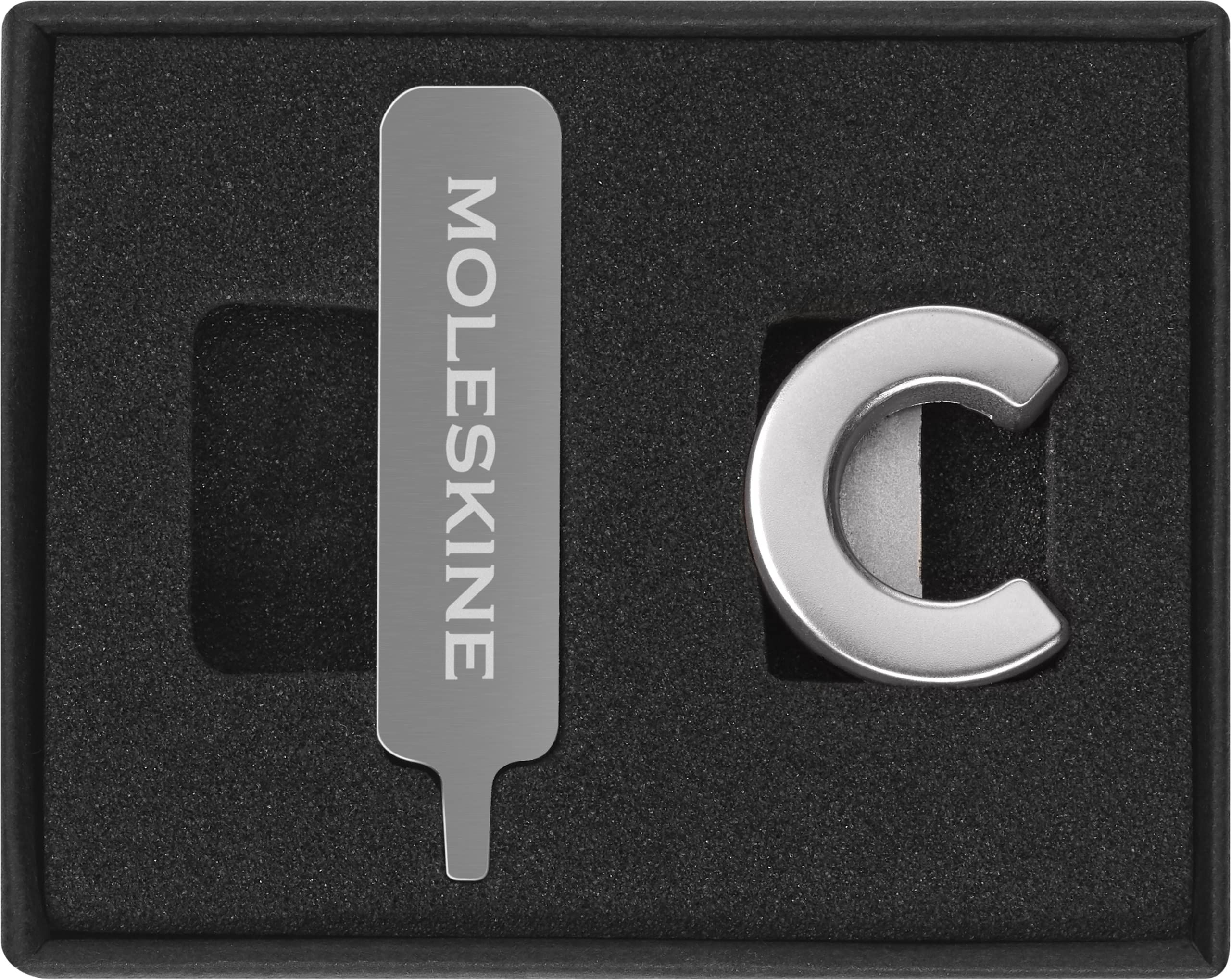 Moleskine Pin for Notebook or Planner Letter C, Letter Pin, Customize The Elastic Closure, Special Customized Gift, Colour Silver