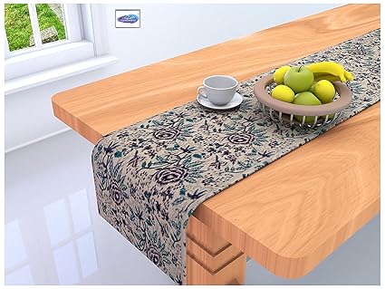 Clasiko Table Runner; 16x72 Inches Full Size; Cotton Canvas Fabric; Table Top Home Decor; Color Fastness Guarantee