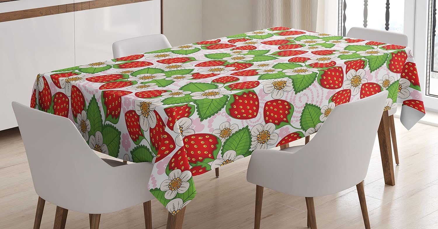 Best strawberry party table cloth