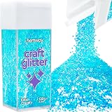 Hemway Glitter Shaker Baby Blue Iridescent 130g Extra Chunky for Crafts