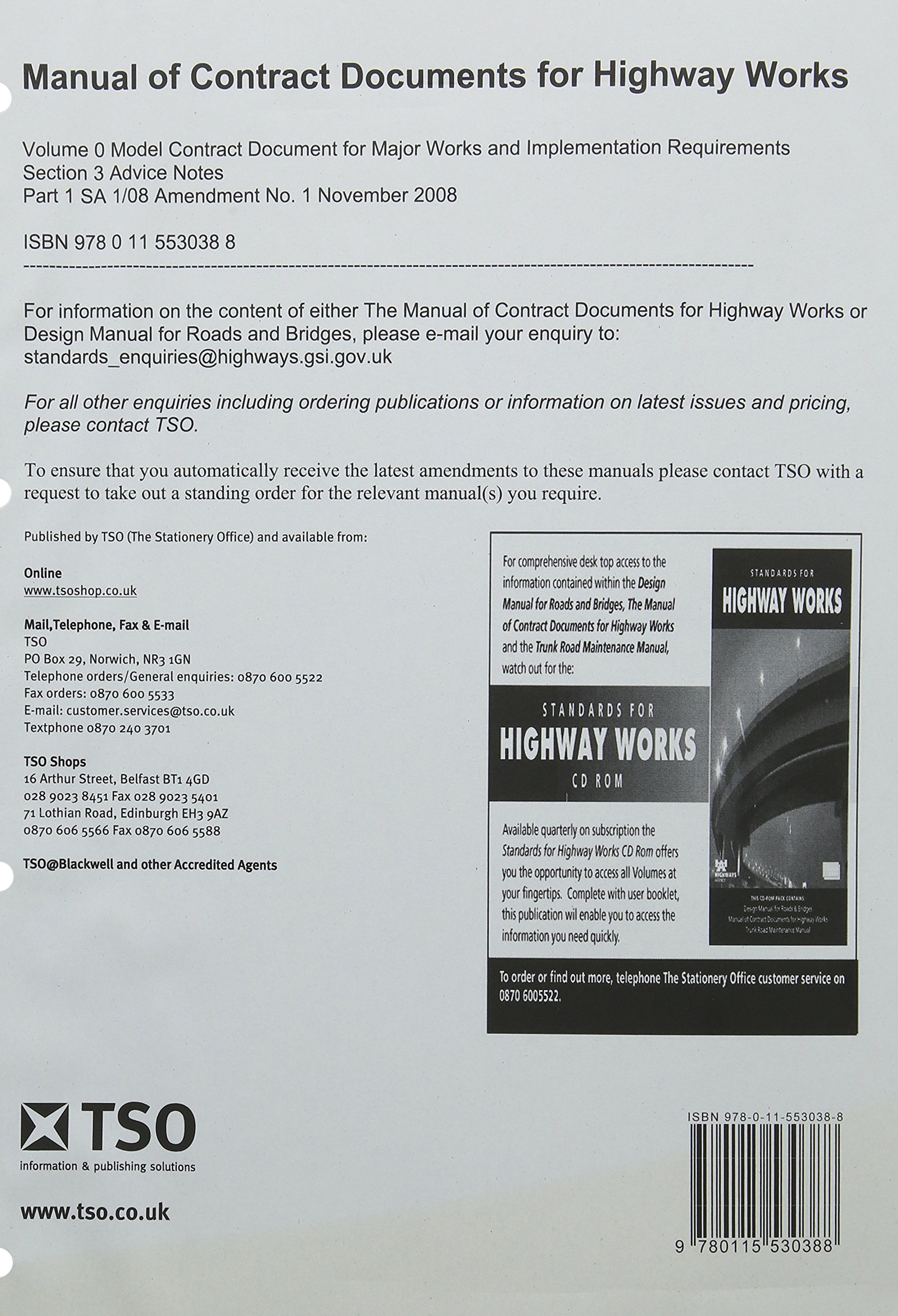 Manual Of Contract Documents For Highway Works Model Contract