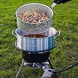 OuterMust 10 Liters Deep Fryer w/Basket XL Deep Fryers with Thermometer, Adjustable Falme Perfect for Frying Chicken, French