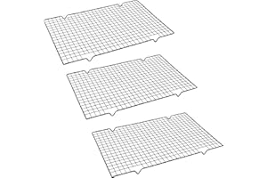 Linjhokbs 3 Cooking and Baking Cooling Racks, Stainless Steel Metal Grills, Suitable for Ovens and Dishwashers, for Baking, G