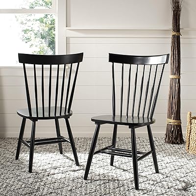 Safavieh Parker Farmhouse Black Spindle Side Chair Collection