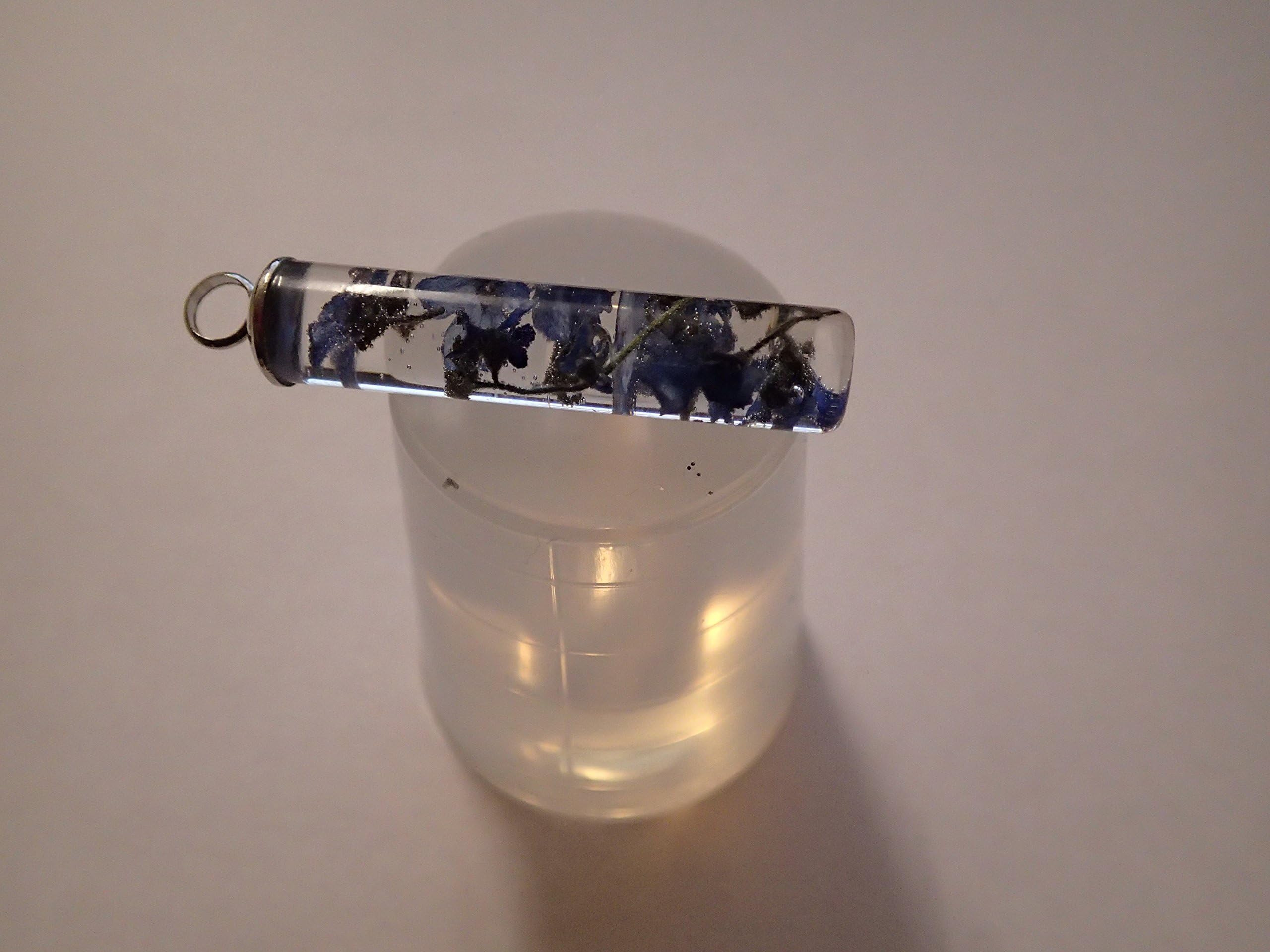 Cylinder/ tube clear silicone mould for resin jewellery H 35 x 8 mm