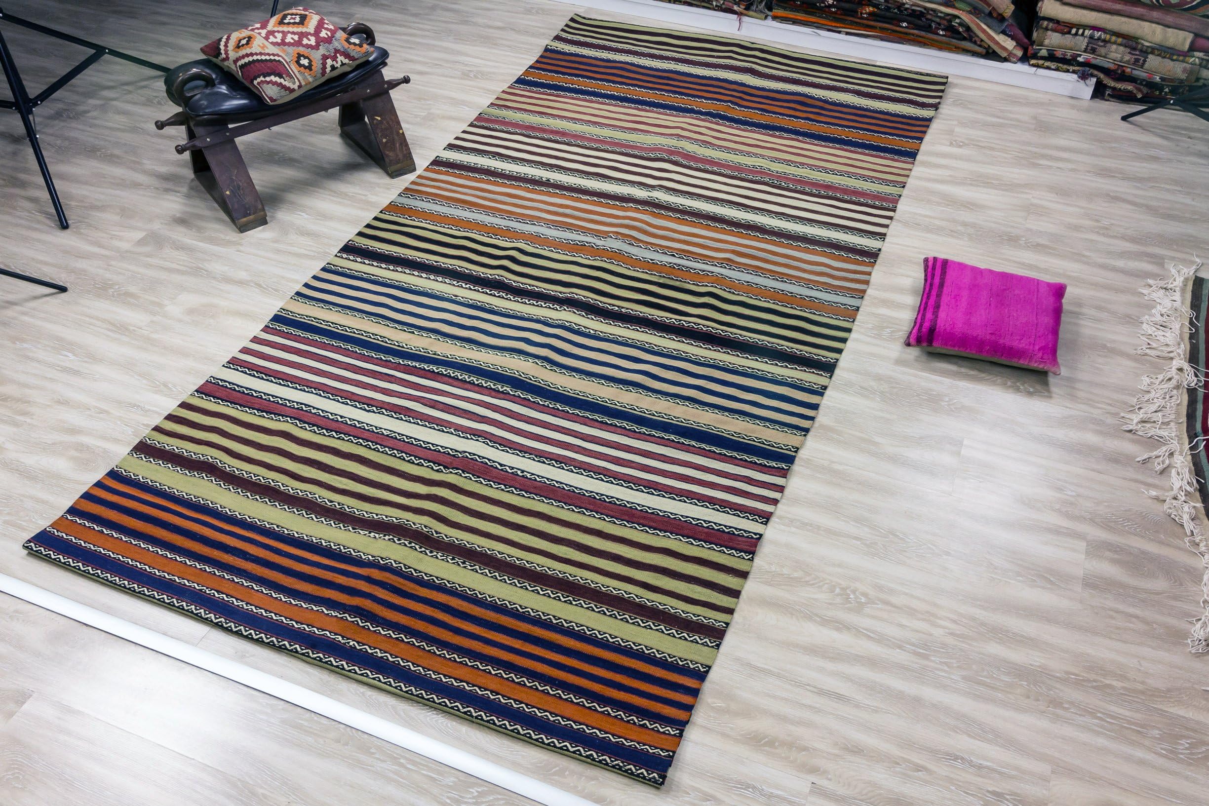 Vintage Kilim Rug 4.92x9.84 ft (150x300 cm)