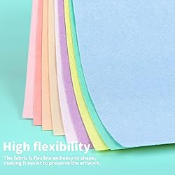 Pastel Stiff Felt Sheets Bundle: LOTOFUN 9pcs