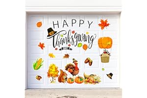 90shine Thanksgiving Decorations Garage Door Magnets: Happy Fall Magnetic Car Refrigerator Fridge Holiday Decor,35 PCS