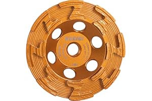 KSEIBI 644146 Surface Grinding Wheels 4-1/2 Inch - Diamond Cup Wheel for Concrete Tools, Angle Grinder Attachments, Extra Coarse Concrete Grinder with Z-Segment and Integrated Flange
