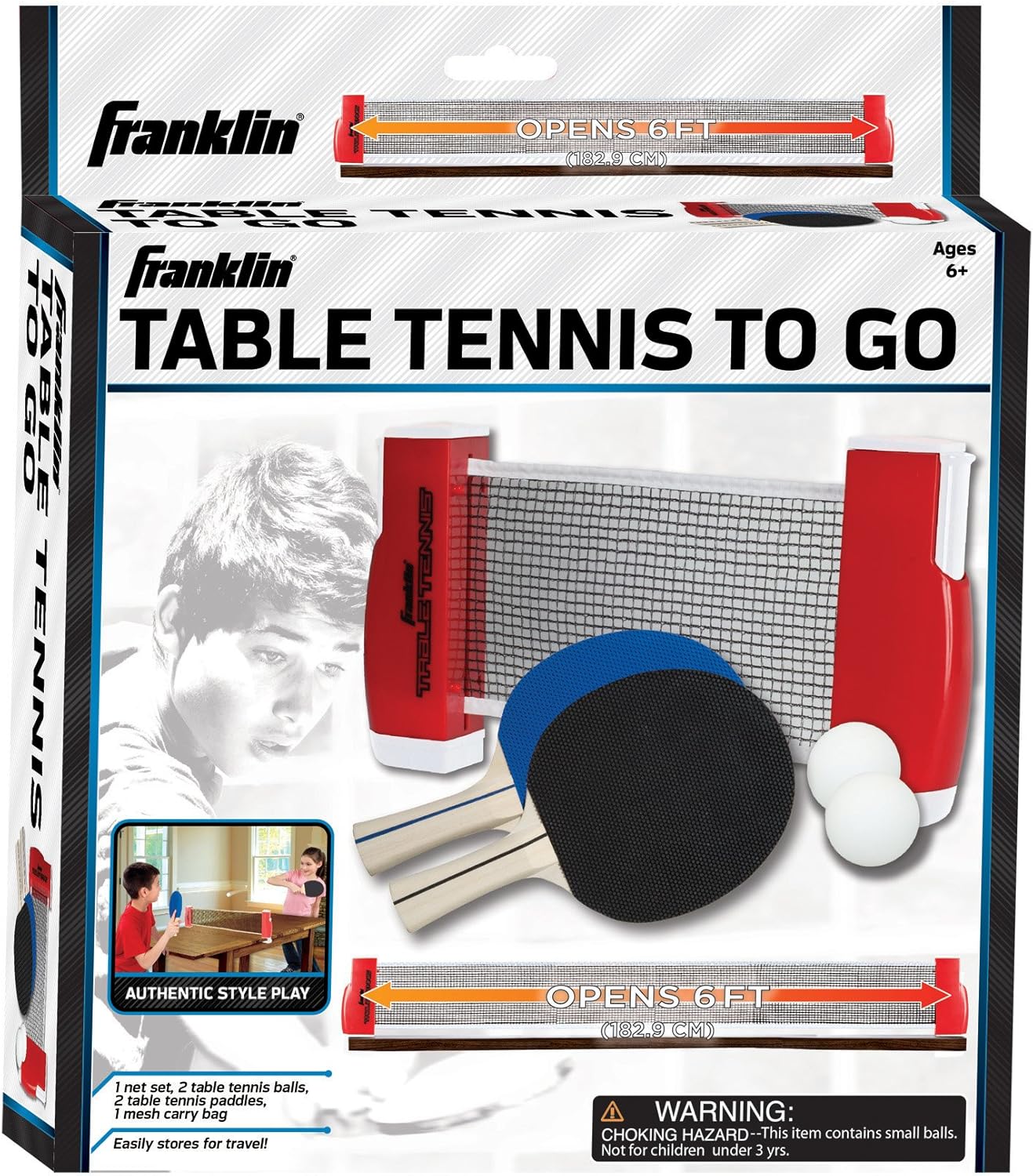 Franklin Sports Table Tennis To Go, Complete Portable Ping Pong Set : Table Tennis Sets : Sports & Outdoors