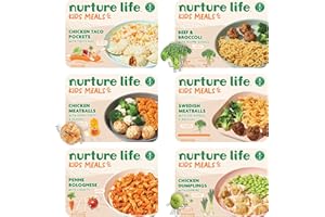 Nurture Life Kids Meals, Healthy Toddler, Kid & Baby Food 6 Meal Variety Pack, Chicken Meatballs & Pasta, Taco Pockets, Freshly Made Organic Focus, Ready to Eat Meals & Snacks, Refrigerated Delivery