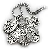 Cancer Healing Prayer Keychain, Clip or Necklace, St. Peregrine, Patron Saint of Cancer Patients, Jesus Divine Mercy, St. Jude, St. Raphael Get Well