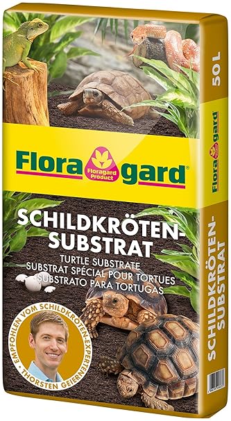Floragard Schildkrötensubstrat 50l - natürliche Einstreu ohne Dünger - für Landschildkröten u. andere Reptilien - für Frühbee