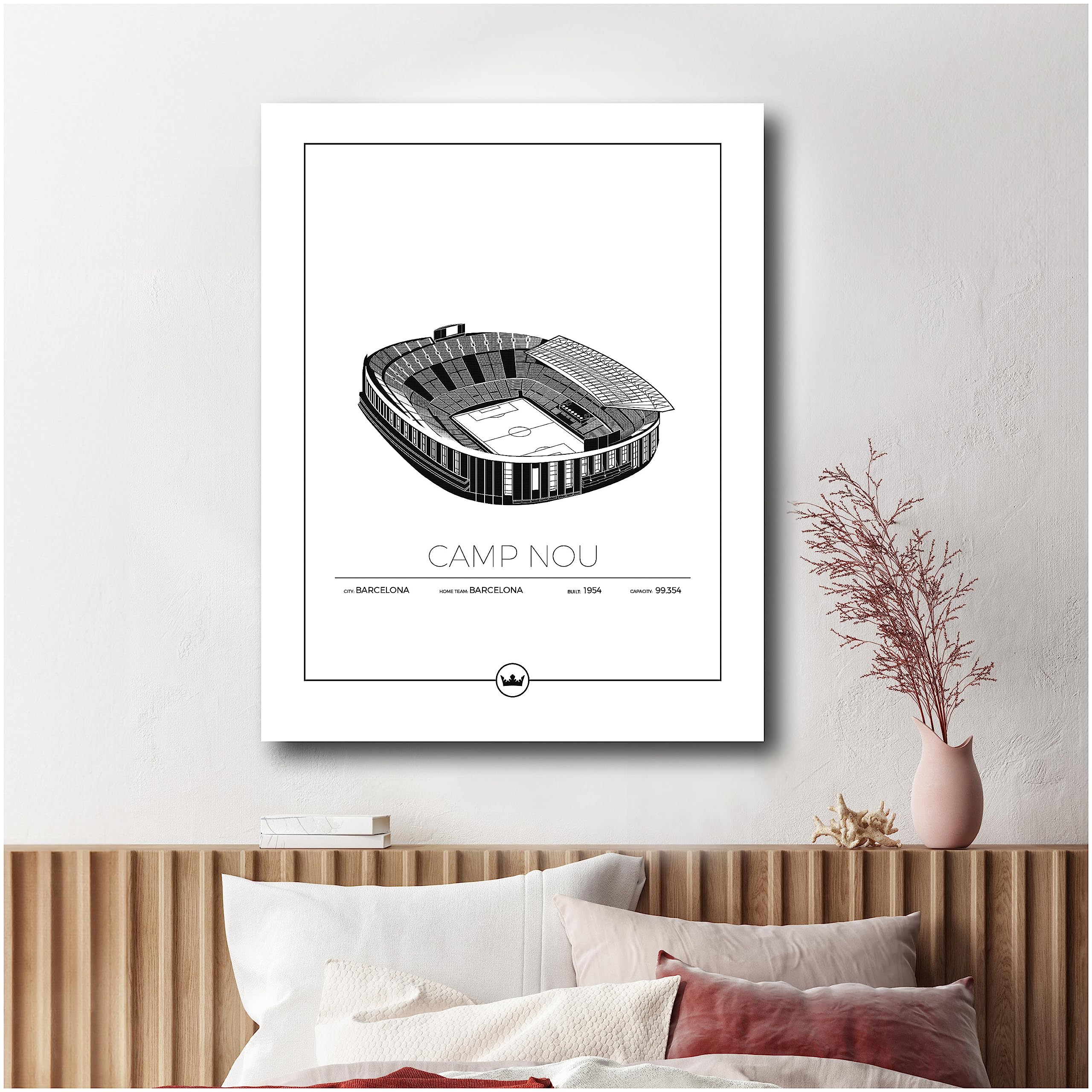 Sverigemotiv Camp Nou Barcelona Football Stadium Wall Art Print — Artwork Football Gifts for Boys Girls Men Fans — Home of the Barca/Blaugrana — Unframed Poster 40x50 cm — image 1
