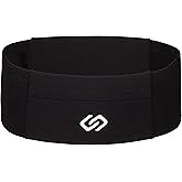Sporteer VersaMod Running Belt, Workout Waist Pack, Travel Money and Passport Belt for Smartphones and Personal Items (Small, Black)