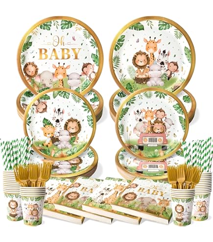 Safari Jungle Baby Shower Advice Cards For Parents | 50 Cards + Standing Sign | Gender Neutral Party Game & Decor - View #8