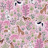 NuWallpaper x Printfresh Must Love Dogs Pink Peel and Stick Wallpaper, PFS6379