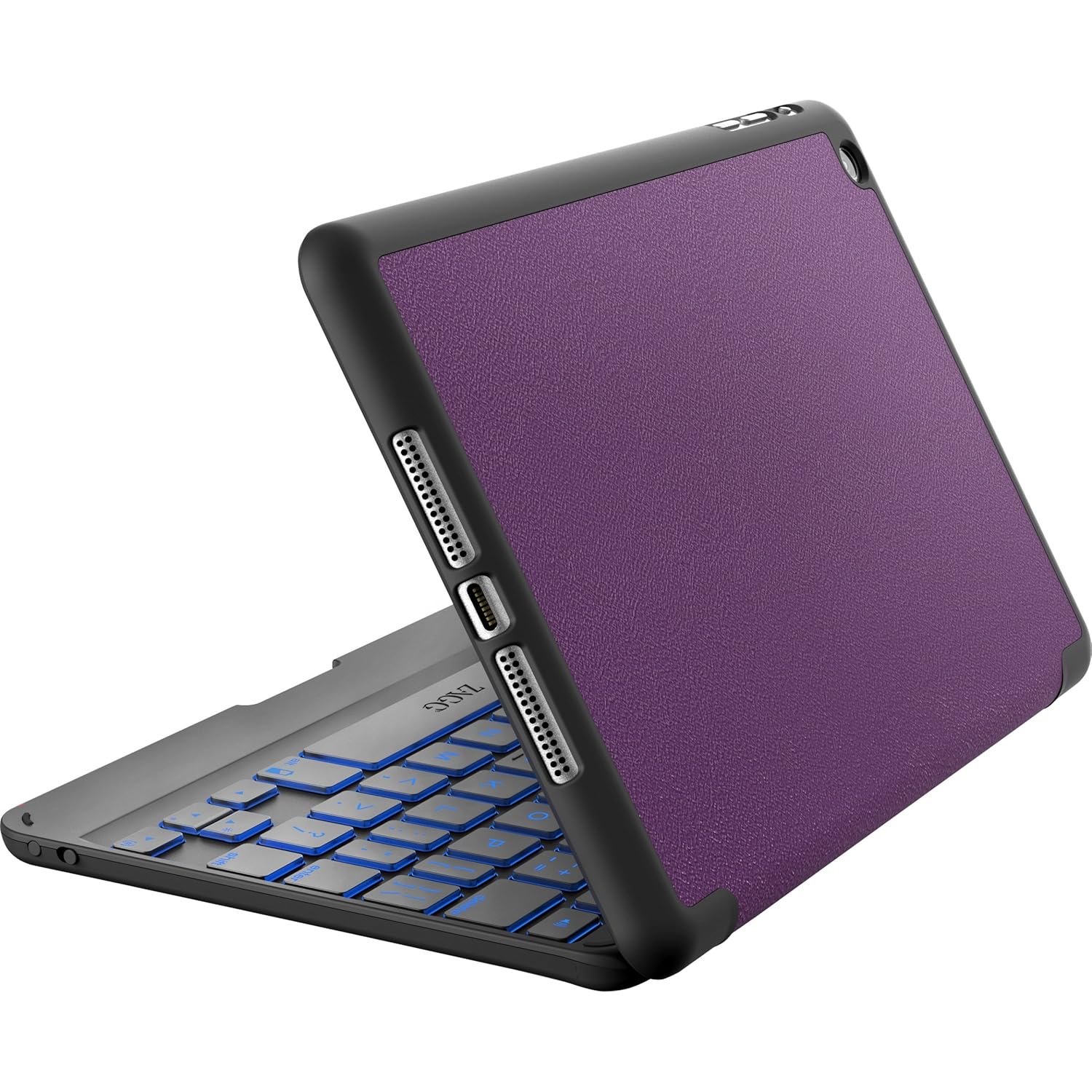 New ZAGG Folio Backlit Hinged Bluetooth keyboard Cover iPad Mini , Purple