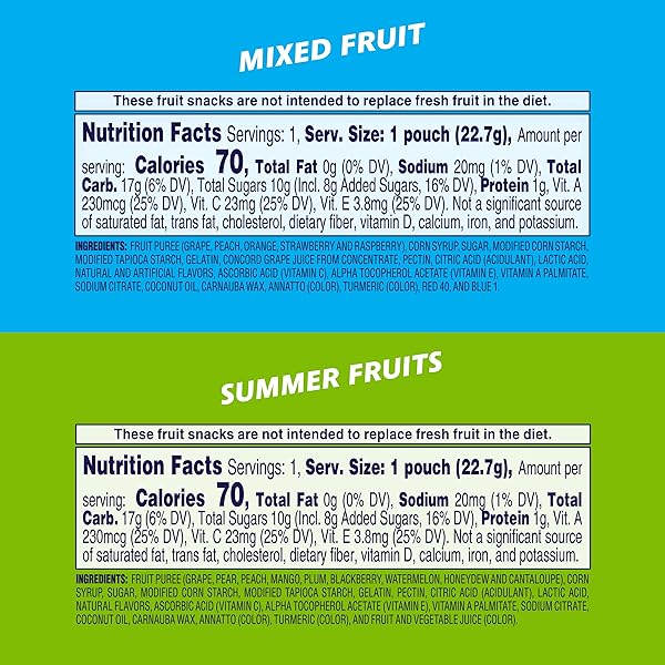 WELCH’S FRUIT SNACKS, MIXED FRUIT & SUMMER FRUITS SNACK BOX, GLUTEN FREE, 0.8OZ SNACK PACKS (PACK OF 60)