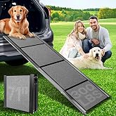 Dog Ramps for Large Pets, 71" Extra Long & 20" Extra Wide Foldable Aluminum Dog Ramp for Car, Support Up to 300LBS, Portable 