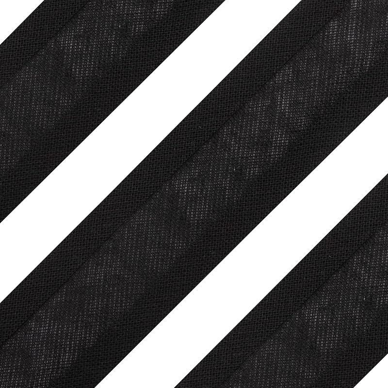Realm Bias Binding Tape Cotton 1 Inch 25mm 5 Metres Black
