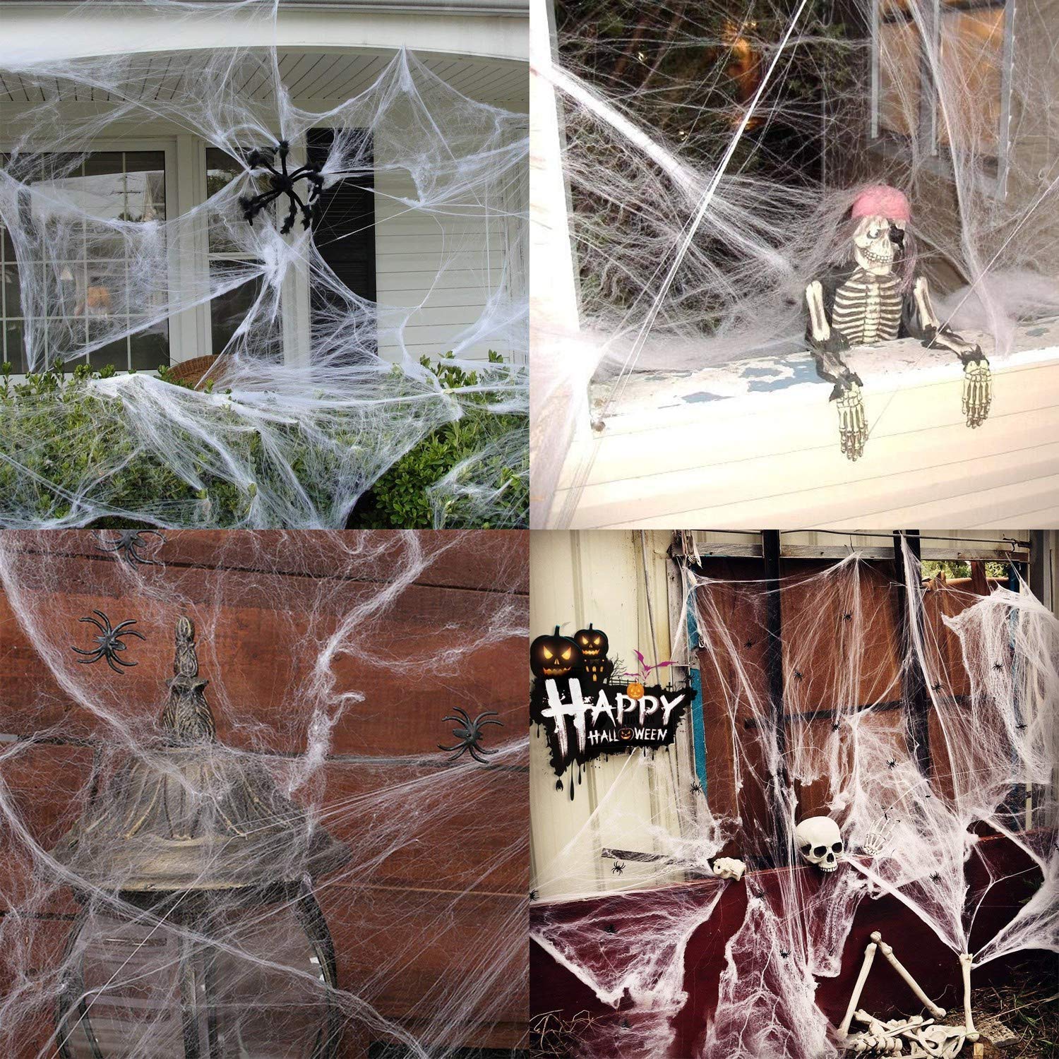 Halloween Spider Webs Stretchable (400 Square Feet) Extra Large