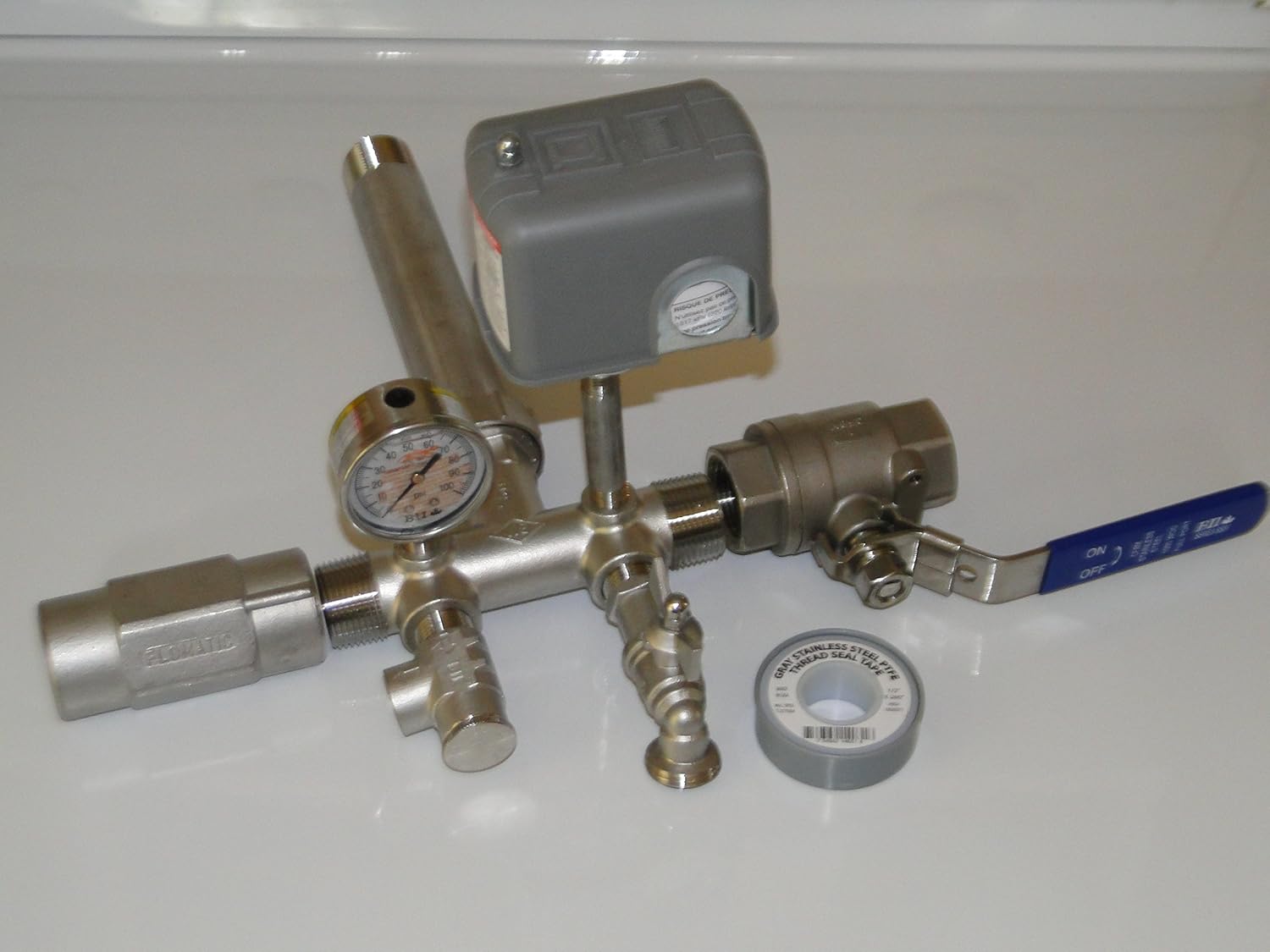 STAINLESS STEEL 1 x 11 Tank Tee Kit + UNION + VALVES