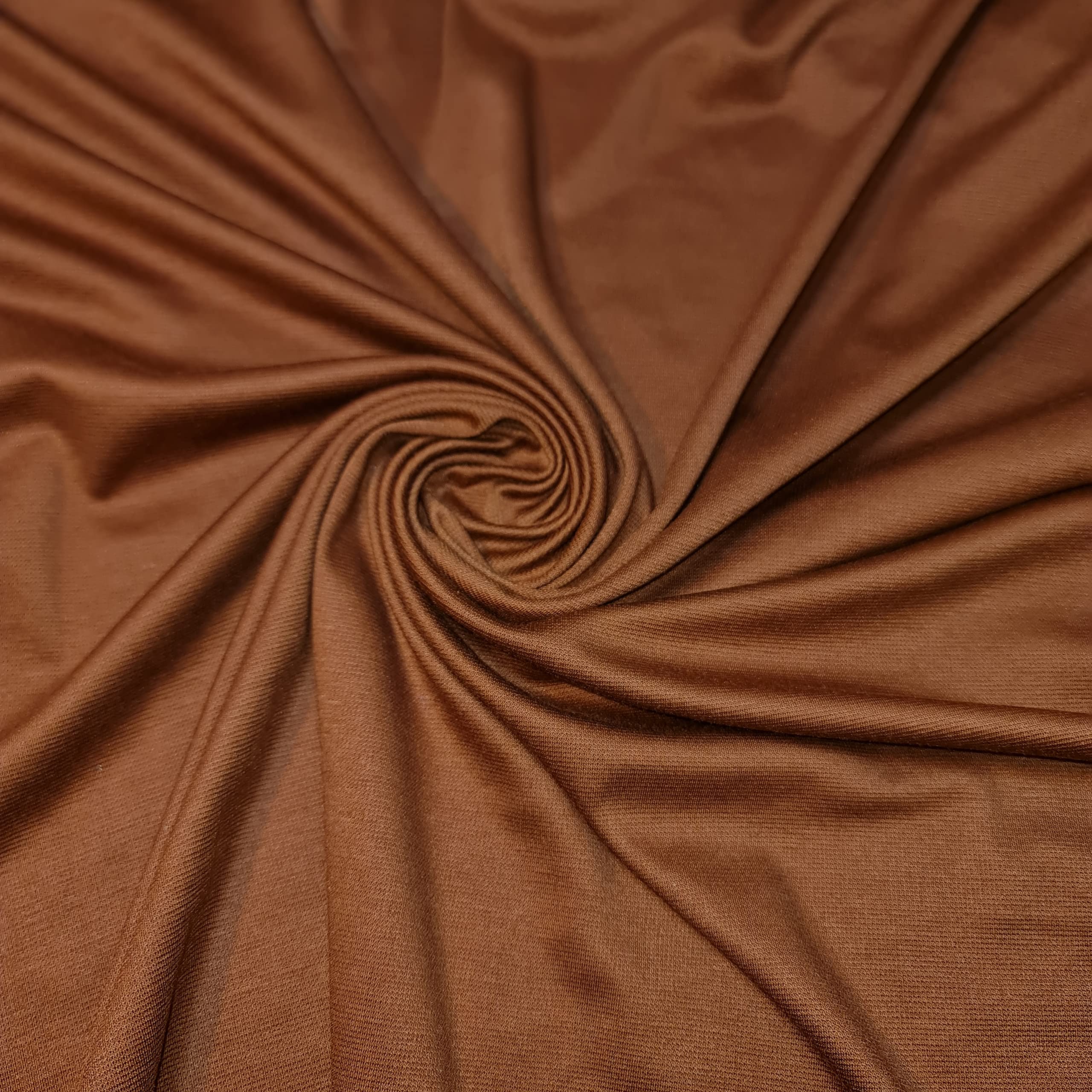 Jersey Stretch Fabric Ponte Roma 4 Way Stretch Dressmaking Material 58" - 150 cm Wide Sold As 1 Meter Pre - Cut Lengths (Burnt Orange)