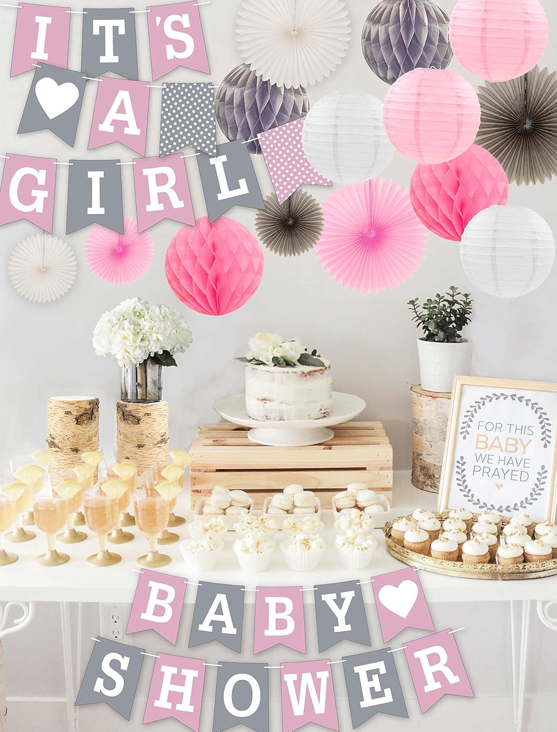 Rainmeadow Premium Baby Shower Decorations For Girls Kit It S A