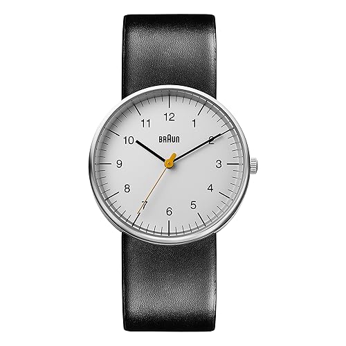 Braun Mens Quartz Watch, Analogue Classic Display and Leather Strap BN0021BKG