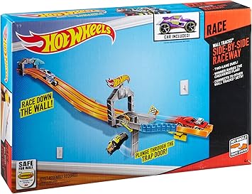 hot wheels side by side race track