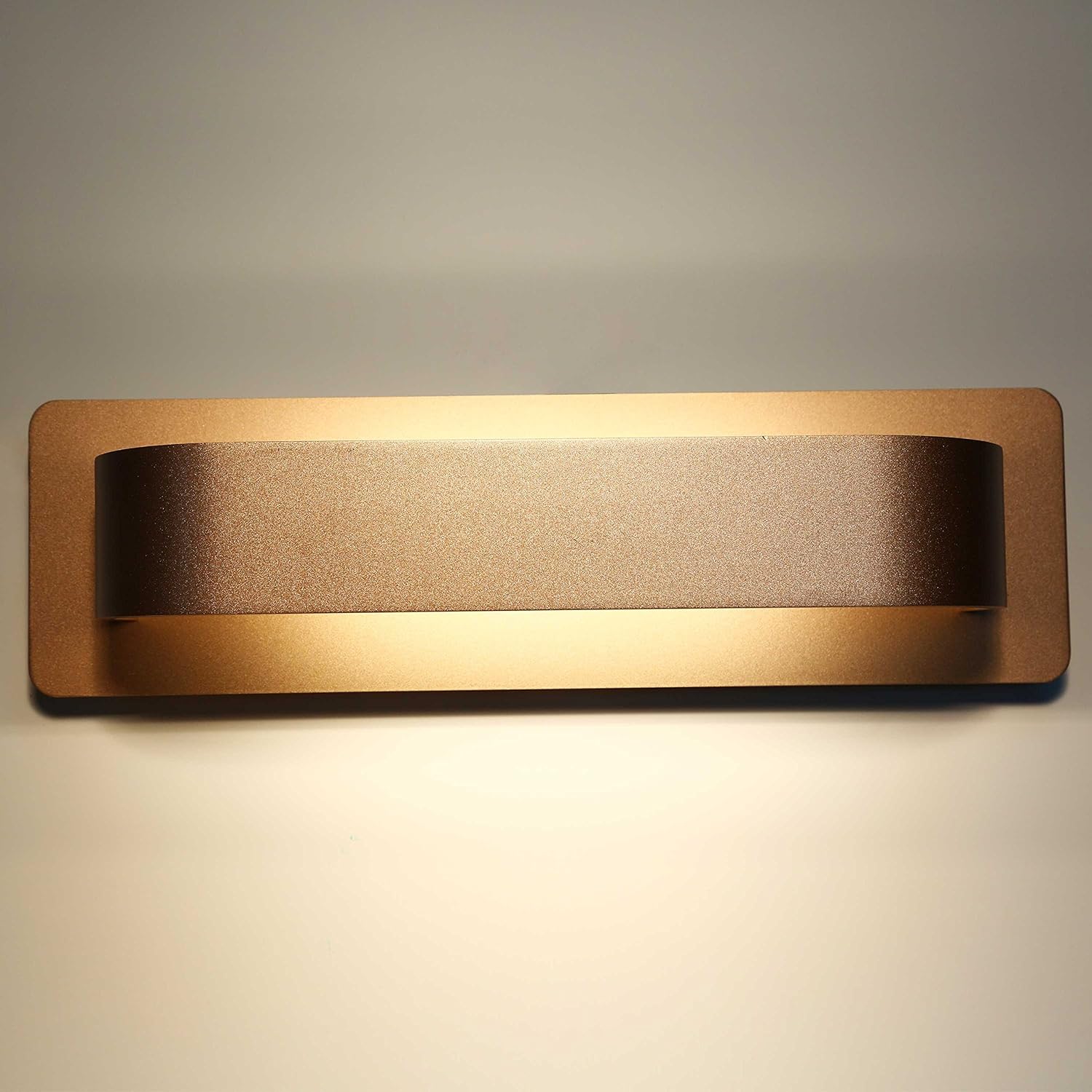 Glighone 18W LED Wandleuchte Innen Gold Modern Wandlampe Flurlampe aus