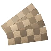 Aspect Peel And Stick Backsplash - Square Matted Metal Tile - Easy DIY Kitchen Upgrade