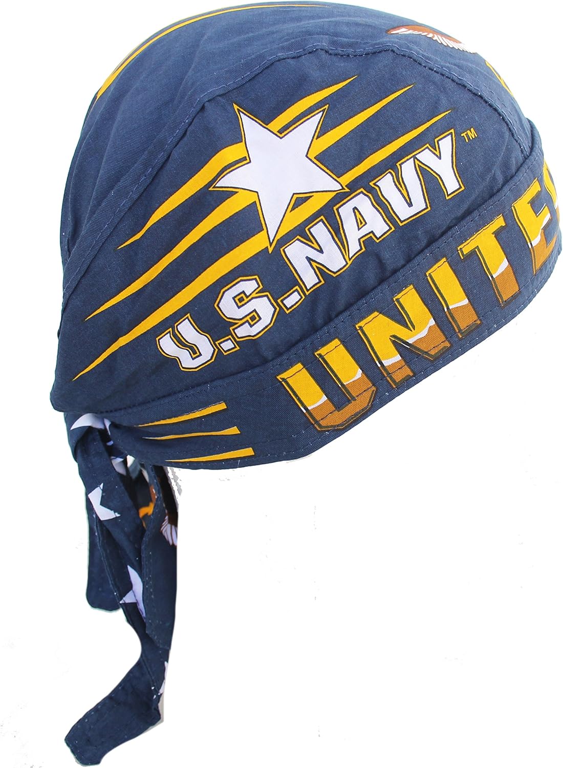 navy skull cap