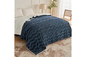 Auemtyn Heated Electric Blanket Twin Size - Soft Faux Rabbit Fur & Fleece,Fast-Heating Warm Heater Lap Blankets with 6 Heating Levels,10 Time Settings,Overheat Protection,ETL & FCC Certified