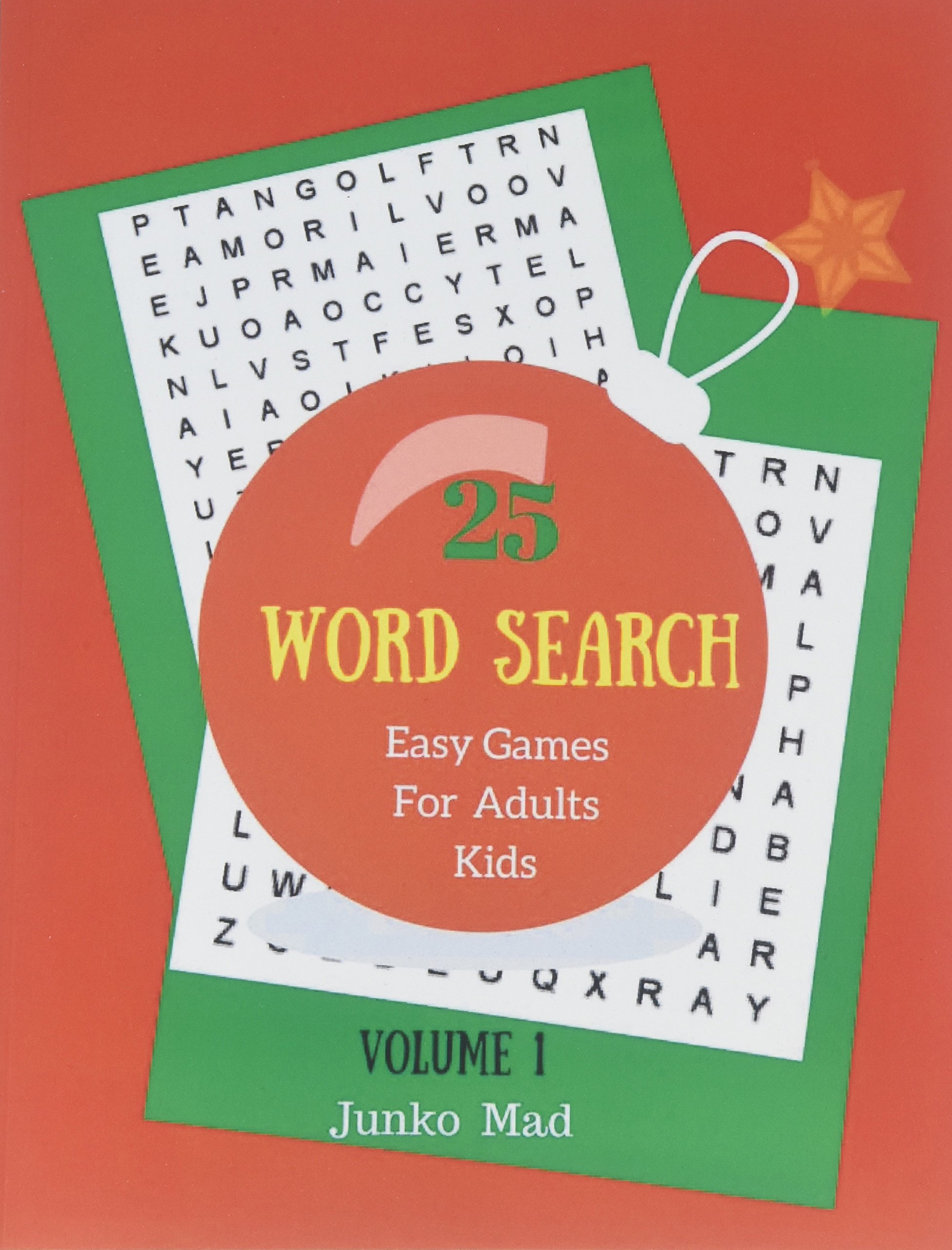 25 Word Search Easy Games For Adults Kids Volume 1 Christmas