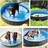 Yaheetech PVC Foldable Pet Dog Pool Extra Large 160 x 30cm Black view 2