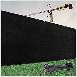 ColourTree 8' x 50' Black Fence Privacy Screen